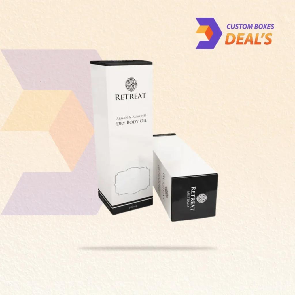 Skin care oil boxes designed for facial oils, beauty, and skincare product packaging