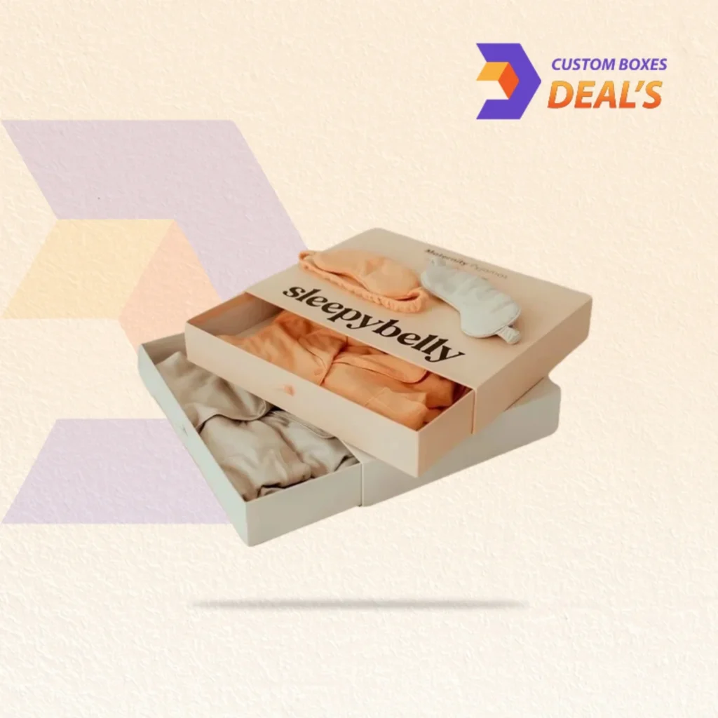 Custom sleepwear packaging boxes designed for stylish presentation and secure product protection.