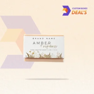Custom soap bands with stylish designs and personalized branding for attractive soap presentation.