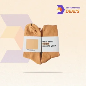 Custom sock packaging for stylish and secure product presentation