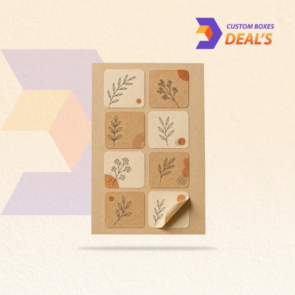 Custom square sheet labels for product packaging and branding