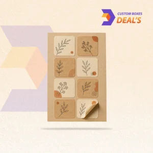 Custom square sheet labels for product packaging and branding