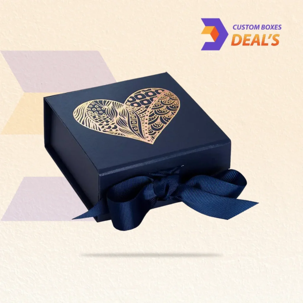 Custom trendy gift boxes with stylish printing for premium gift packaging