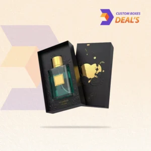 Branded two piece perfume packaging boxes designed for retail display and secure bottle presentation.