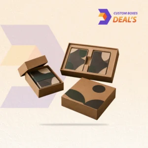 Two piece playing card box for secure card deck storage, gifting, and premium retail packaging
