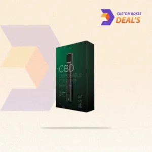 Wholesale disposable THC vape boxes featuring custom colors, logos and product information