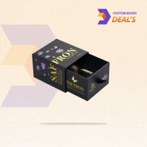 Branded drawer-style perfume boxes designed for elegant retail display and product presentation