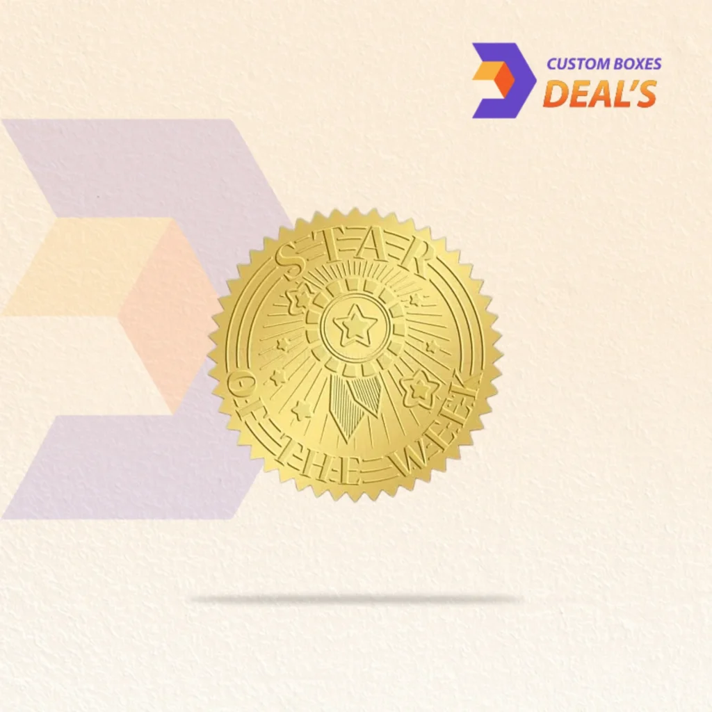 Personalized embossed logo stickers for boxes, bags, and envelopes