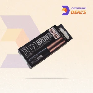 Printed eyebrow color packaging boxes with professional branding for beauty and makeup products