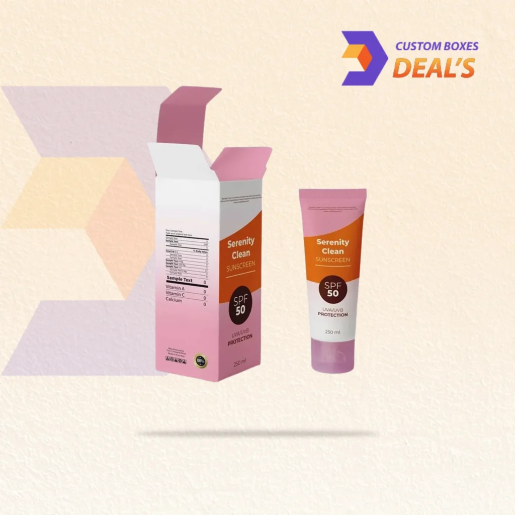 Printed face cleanser packaging boxes with professional branding for skincare and cosmetic products
