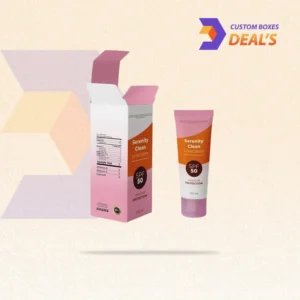 Printed face cleanser packaging boxes with professional branding for skincare and cosmetic products