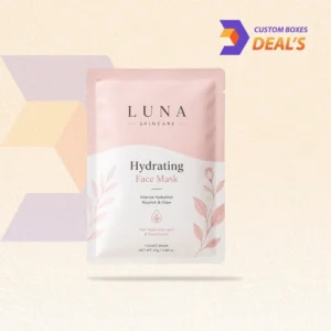 Premium face mask pouch for sheet masks, facial care products, and retail packaging