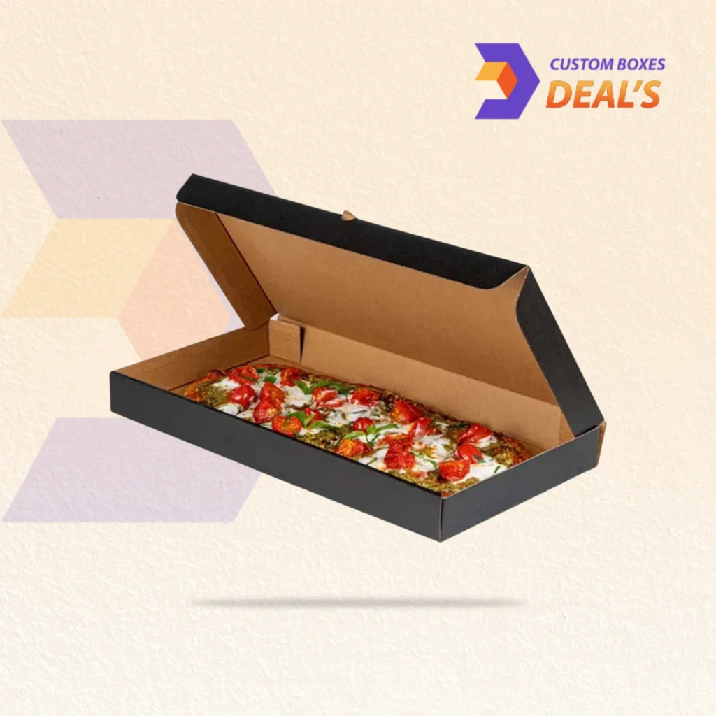 flatbread pizza boxes designed for secure restaurant takeout and delivery packaging