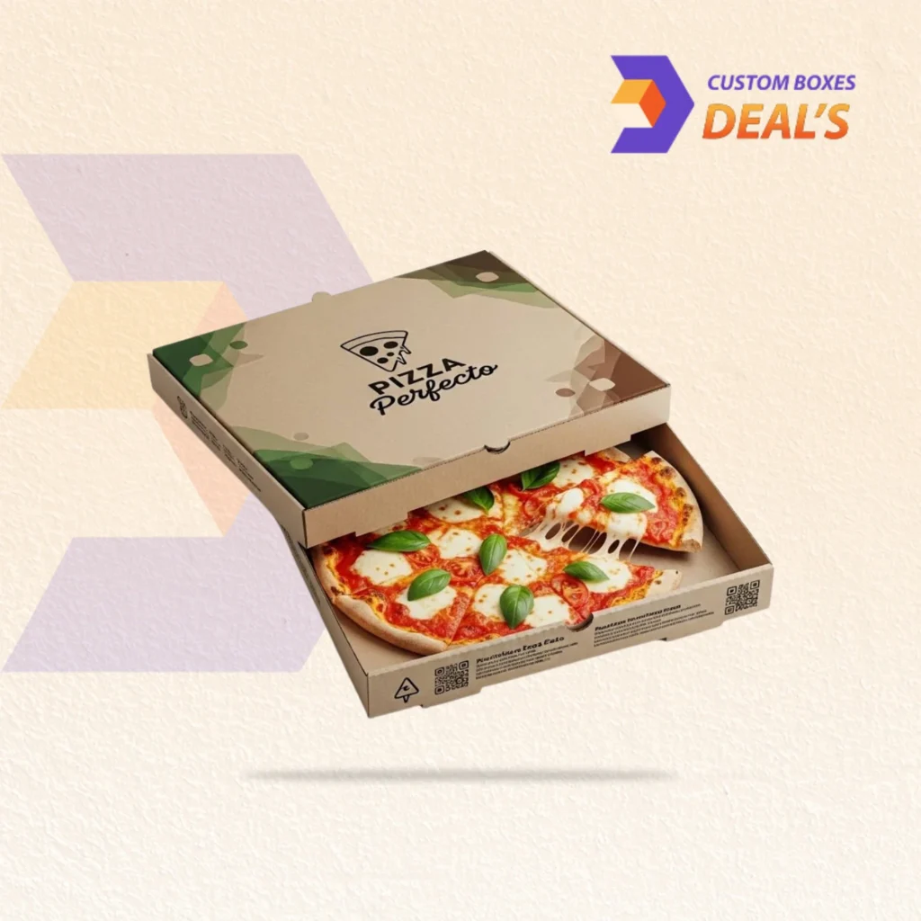 Foldable pizza boxes for convenient food packaging and delivery