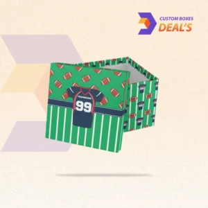 Custom football jersey boxes designed to protect sports apparel with stylish and professional packaging.