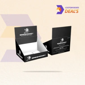 Branded four corner display lid for retail presentation.