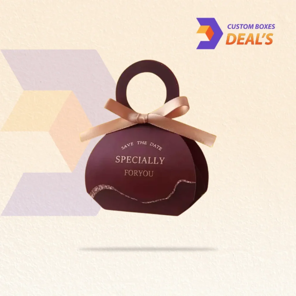 Portable gift packaging box with a sturdy handle and elegant design