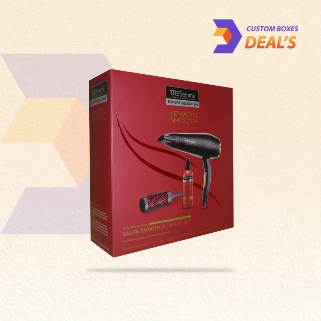 Durable custom boxes for hair dryers designed for protection, storage, and retail display