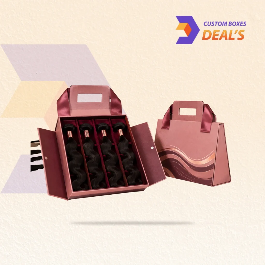 Custom portable hair handbags designed for stylish hair extension packaging and easy carrying