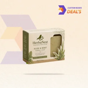 Herbal soap packaging with natural designs and premium materials for eco-friendly soap products.