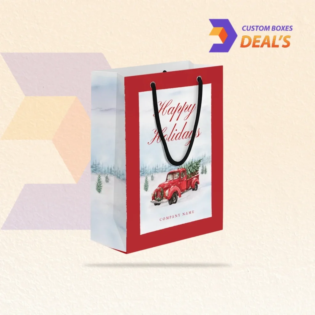Holiday gift bags with festive designs for presents, celebrations, and seasonal packaging needs.