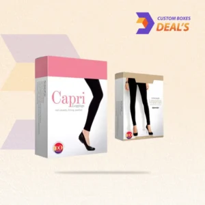 Branded cardboard leggings boxes for fitness apparel brands, boutiques and online orders.
