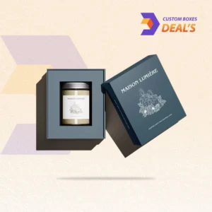 Premium candle box designed to protect and present a glass candle jar