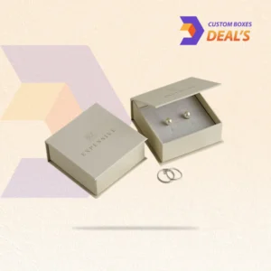 Custom printed earring gift packaging for jewelry brands, boutiques and online stores.