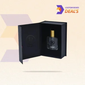 Branded perfume packaging boxes with a magnetic lid for gift sets, product launches, and fragrance collections.