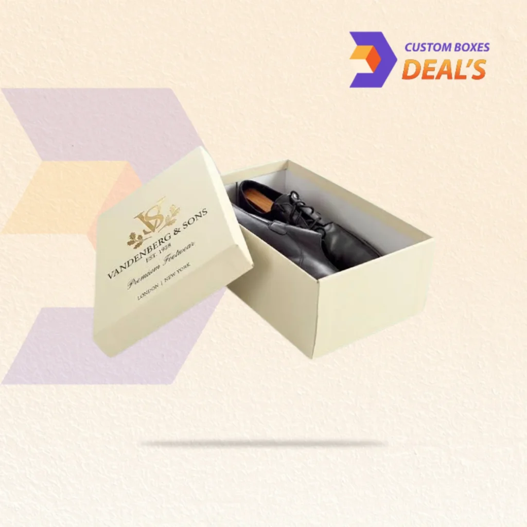 Printed shoe packaging boxes designed for retail footwear presentation