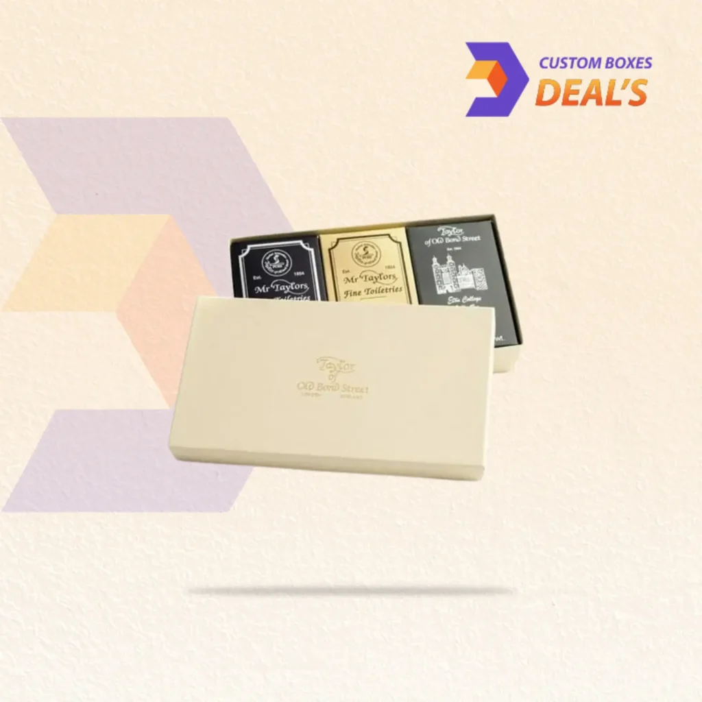 Luxury soap packaging boxes with elegant designs and premium materials for high-end soap brands.