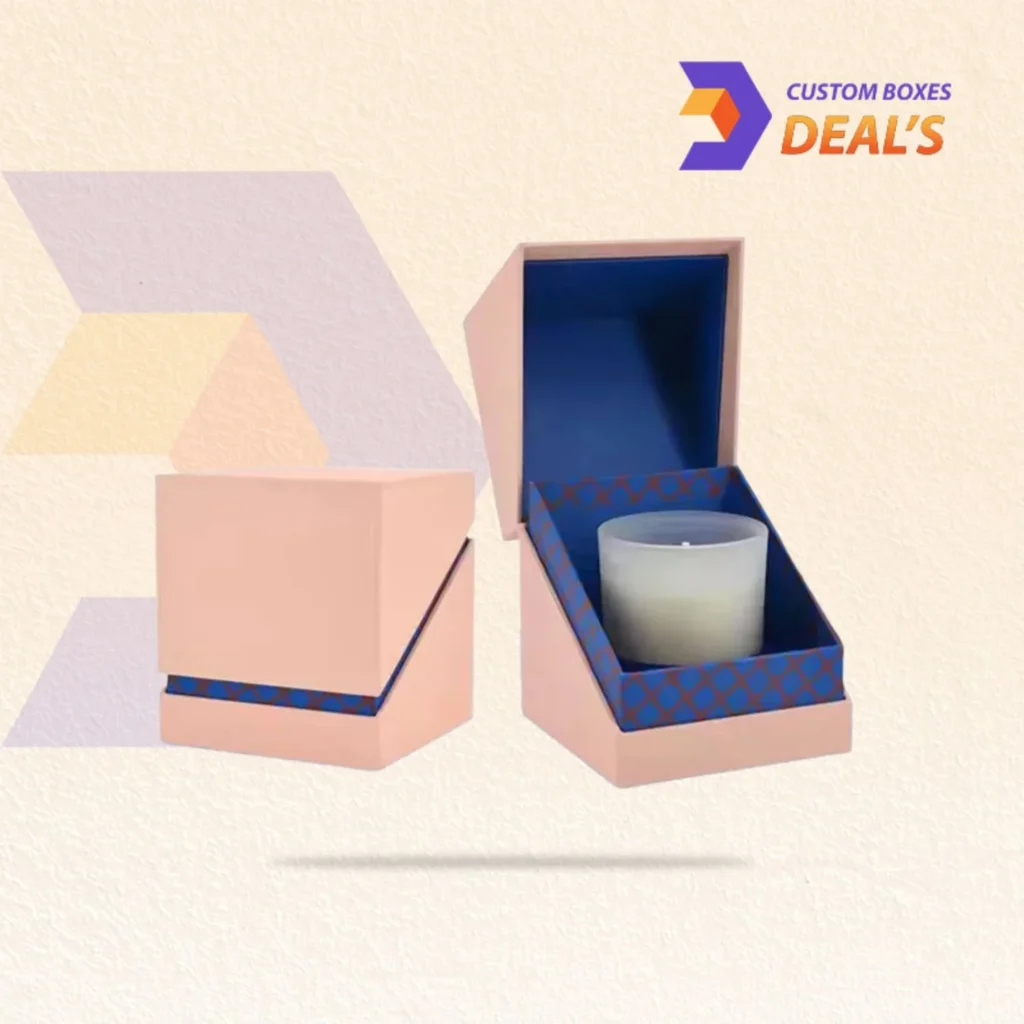 Branded magnetic candle gift box with a fitted insert for a glass jar