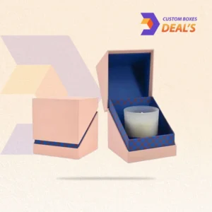 Branded magnetic candle gift box with a fitted insert for a glass jar