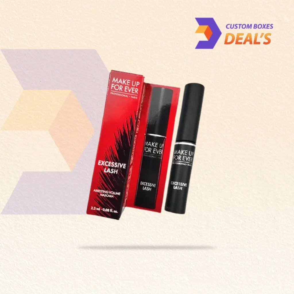 Printed mascara mailer boxes with professional branding for cosmetic and makeup products