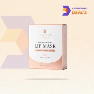 Printed moisturising lip mask boxes with professional branding for lip care and cosmetic products