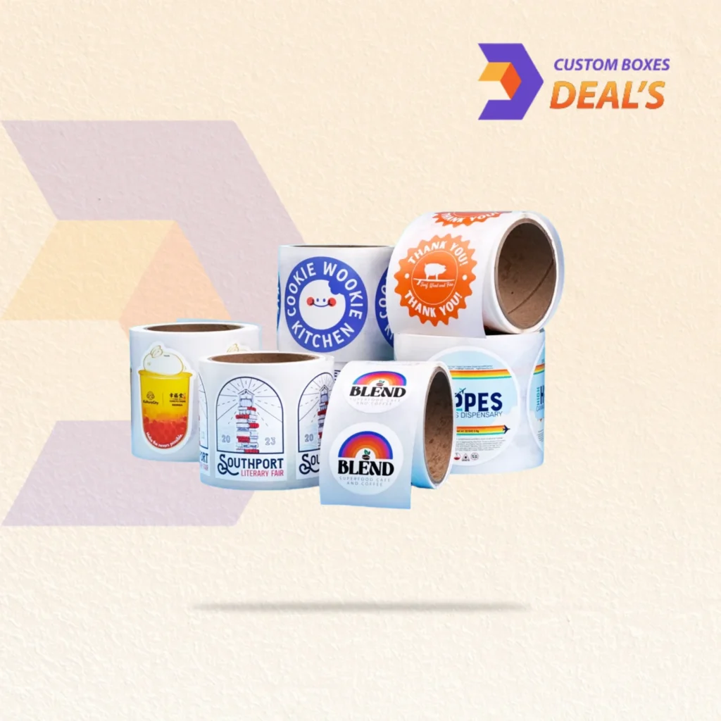 Personalized package labels with custom logo and business details