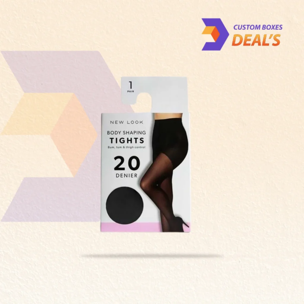 Printed tights packaging designed for hosiery and apparel brands