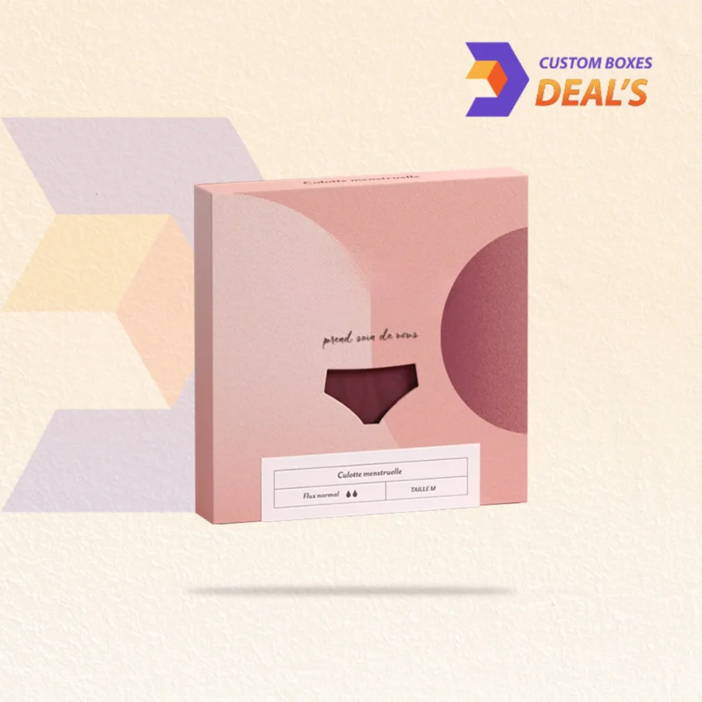 Folding panties packaging box with logo printing for store displays