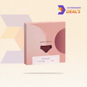 Folding panties packaging box with logo printing for store displays