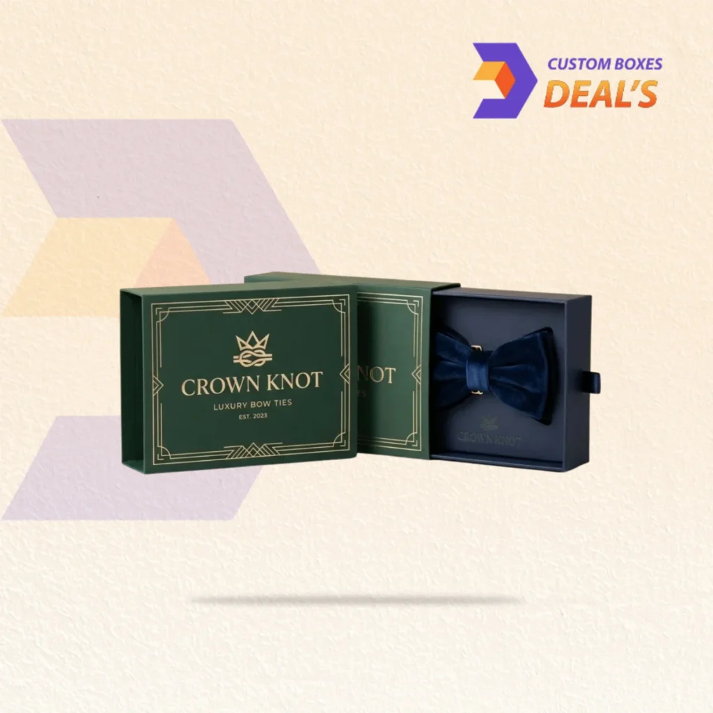 Printed bow tie packaging boxes for fashion brands and boutiques