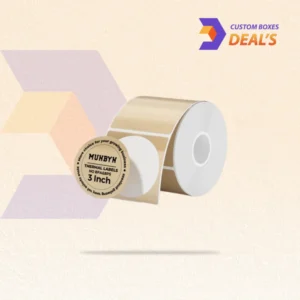 Personalized circular paper roll labels for products and business branding