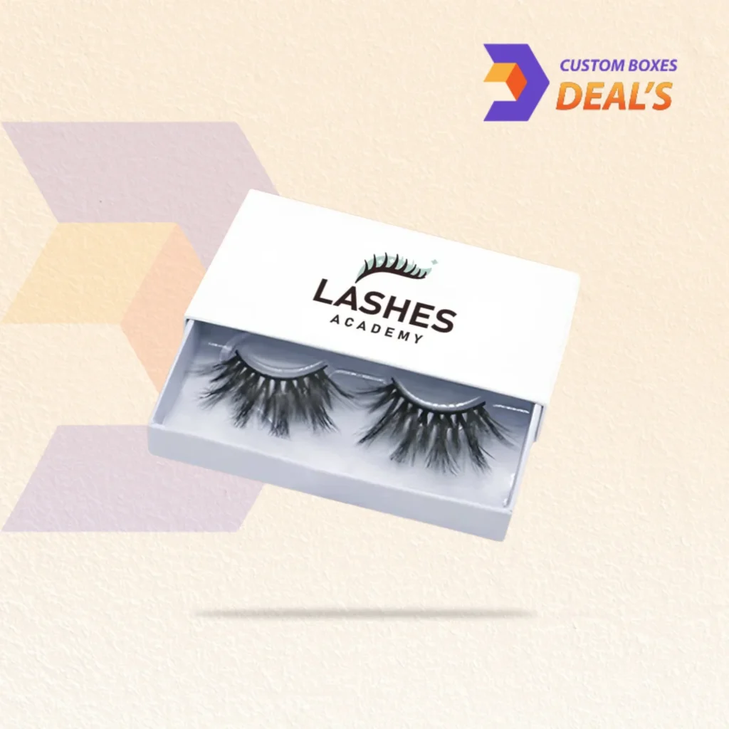 Custom printed eyelash cases with logo branding for professional lash packaging