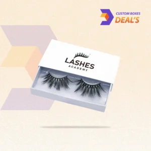 Custom printed eyelash cases with logo branding for professional lash packaging
