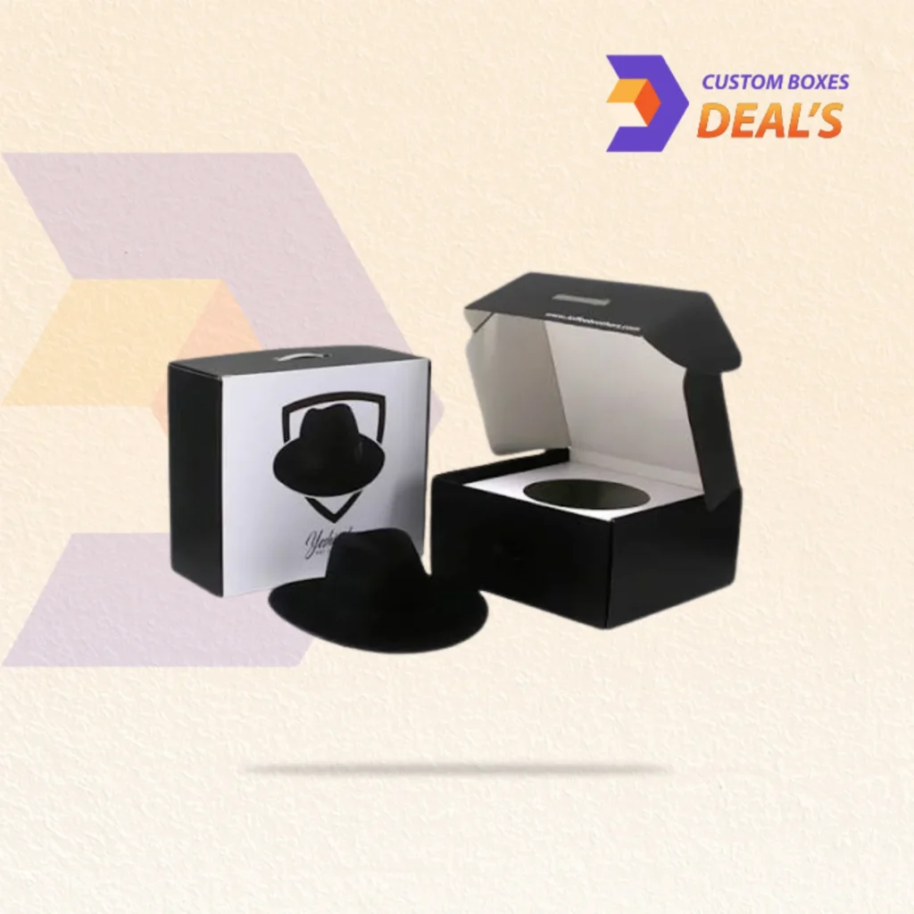 Custom printed mailer boxes for safely packaging and shipping hats to customers across the USA.
