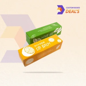 Custom lip balm boxes with branded packaging for lip care and cosmetic products