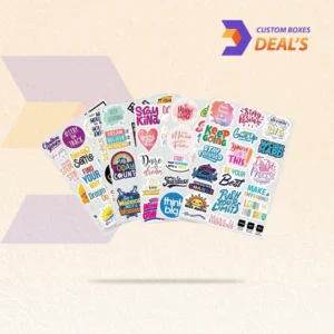 Custom motivational sticker sheets with uplifting words and decorative designs