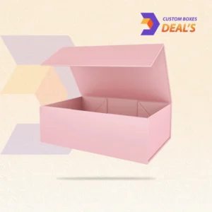 Pink magnetic gift boxes with elegant designs and secure closures for luxury gift packaging.