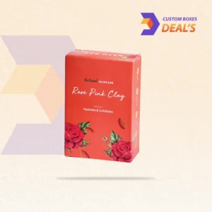 Pink soap box with elegant design and durable packaging for attractive soap product presentation.