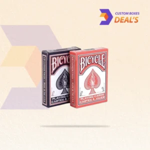 Branded folding carton boxes for playing cards, card decks, and promotional game packaging