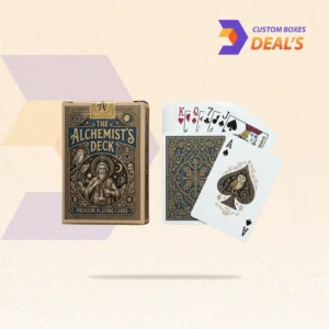 Premium playing card tuck packaging designed for game decks and collectible cards